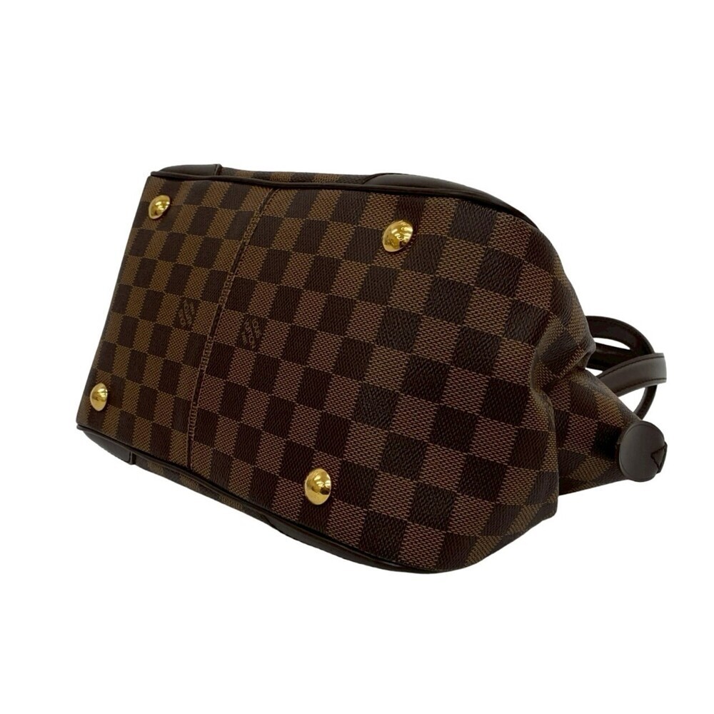 LOUIS VUITTON Authentic Brown Damier Leather Tote Bag - Picture 7 of 8